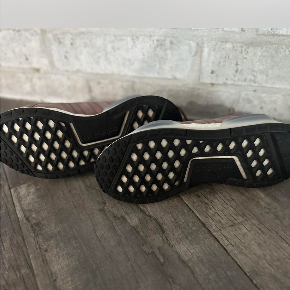 Adidas Sneakers with Black and White Soles an purple